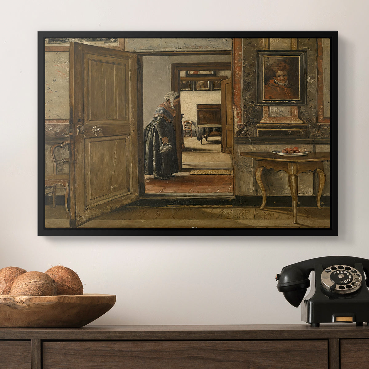 Interior of the Terninck Institution in Antwerp, 1884 - Floater Framed Canvas Print