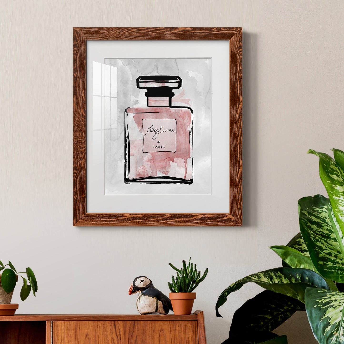 Blush Wash Perfume - Premium Framed Print - Distressed Barnwood Frame - Ready to Hang