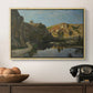 River Landscape with Cliffs, c. 1850-1860 - Floater Framed Canvas Print