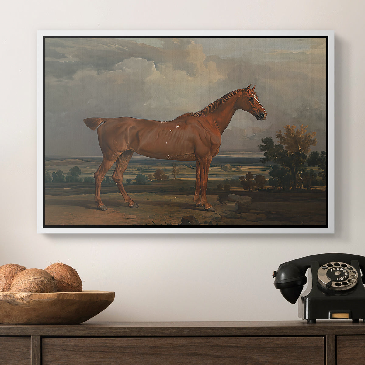 Hunter in a Landscape, 1810 - Floater Framed Canvas Print