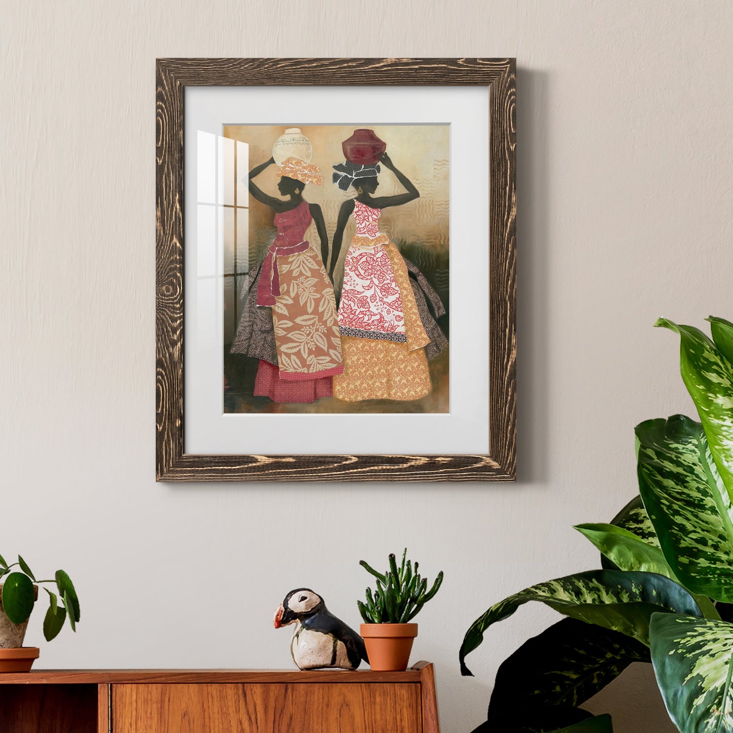 Village Women II - Premium Framed Print - Distressed Barnwood Frame - Ready to Hang