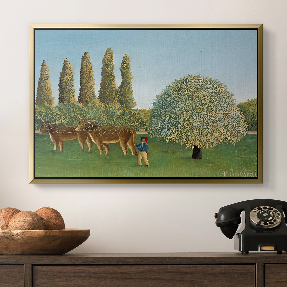 Meadlowland (The Pasture), 1910 - Floater Framed Canvas Print