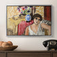 Woman Seated in an Armchair, c. 1920 - Floater Framed Canvas Print