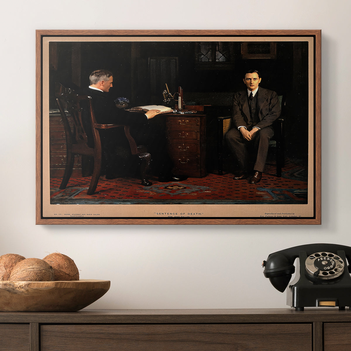 The Sentence of Death, 1908 - Floater Framed Canvas Print