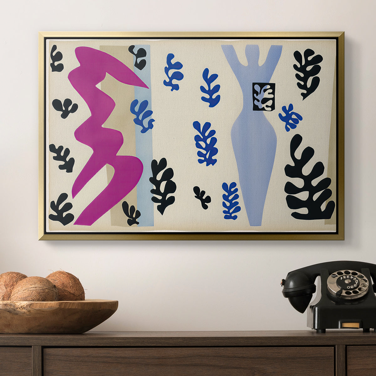 The Knife Thrower (Le lanceur de couteaux), from Jazz, 1947 - Floater Framed Canvas Print