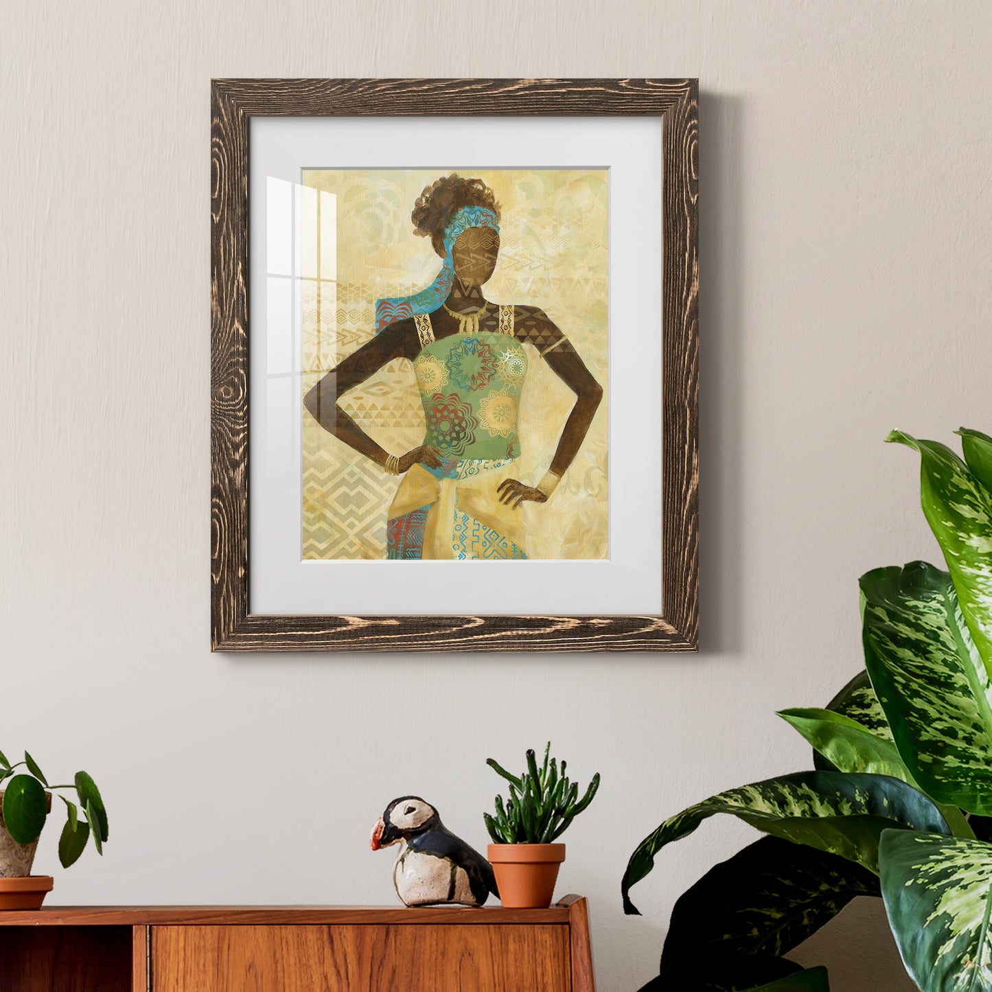 Tribal Vision I - Premium Framed Print - Distressed Barnwood Frame - Ready to Hang