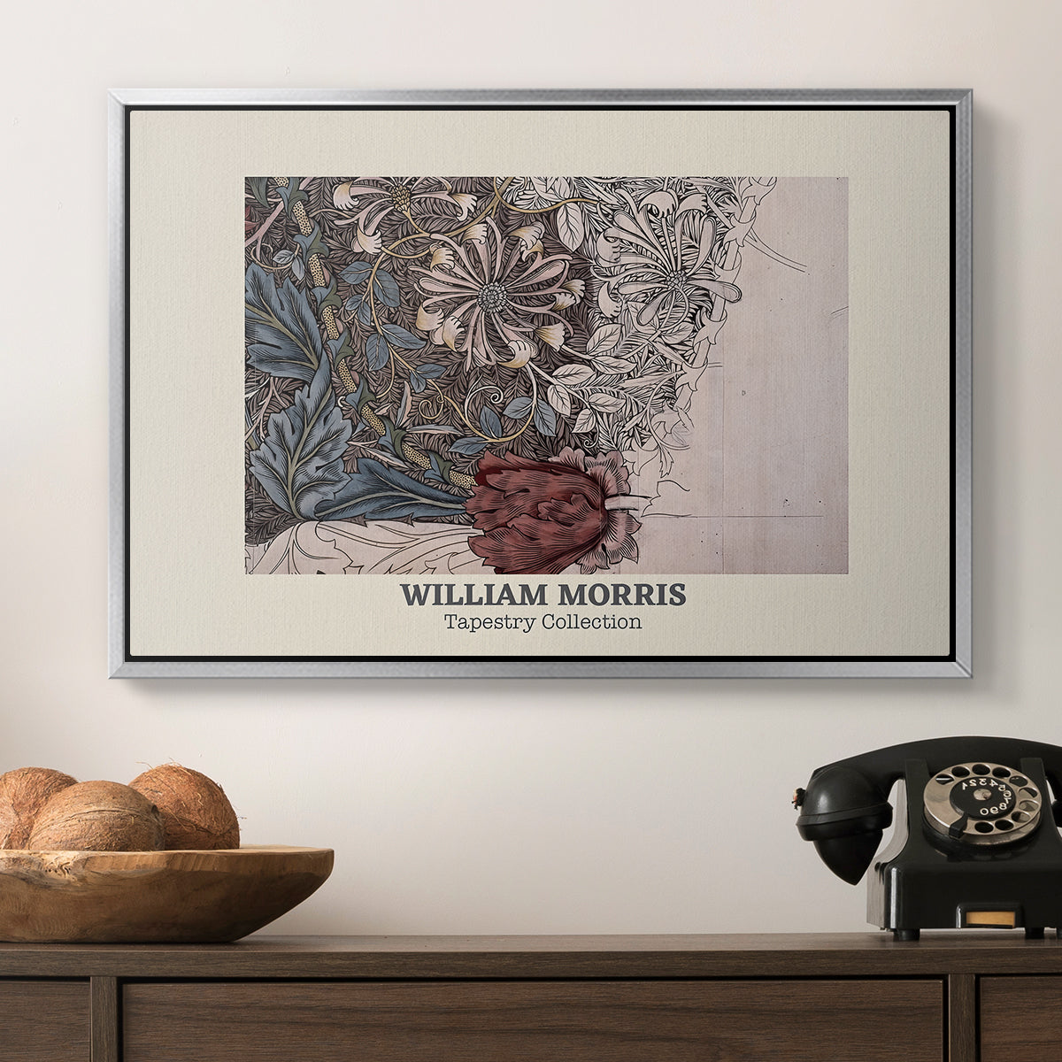 Honeysuckle (Tapestry Collection), 1874 - Floater Framed Canvas Print