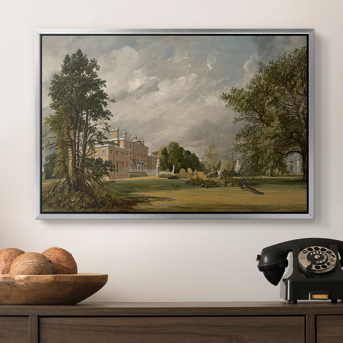 Malvern Hall, 1821 - Floater Framed Canvas Print