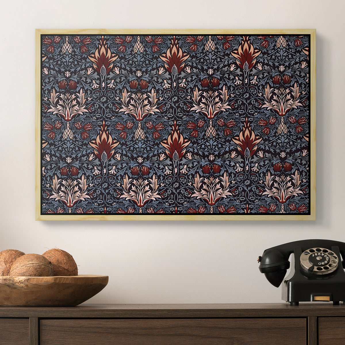 Snakeshead (Printed Textile), c. 1876 - Floater Framed Canvas Print