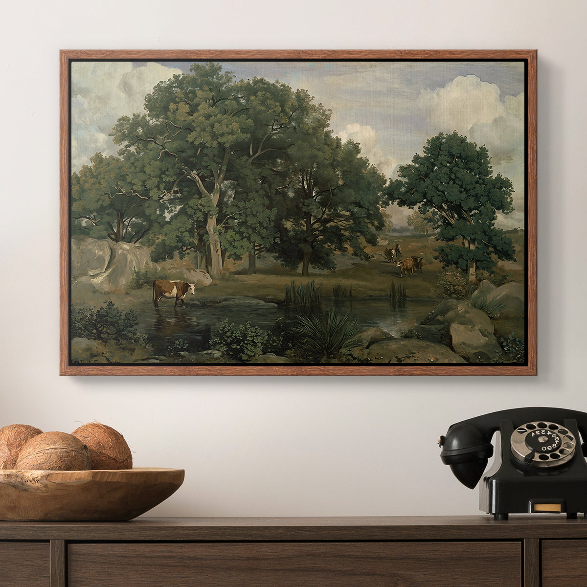 Forest of Fontainebleau, 1846 - Floater Framed Canvas Print