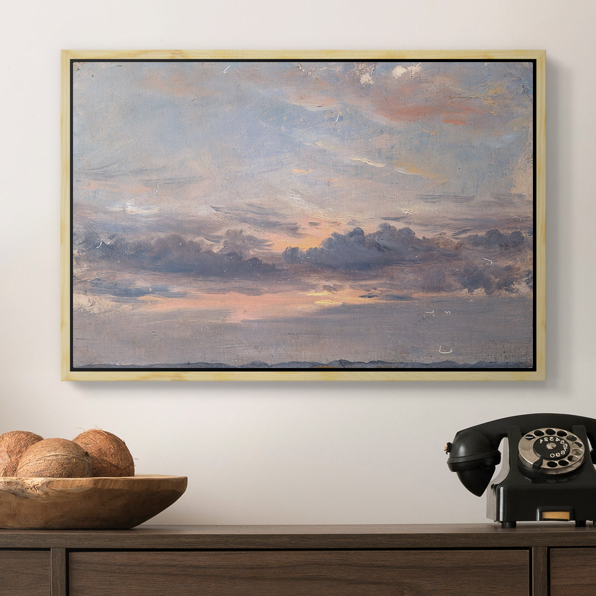 A Cloud Study, Sunset, c. 1821-1822 - Floater Framed Canvas Print