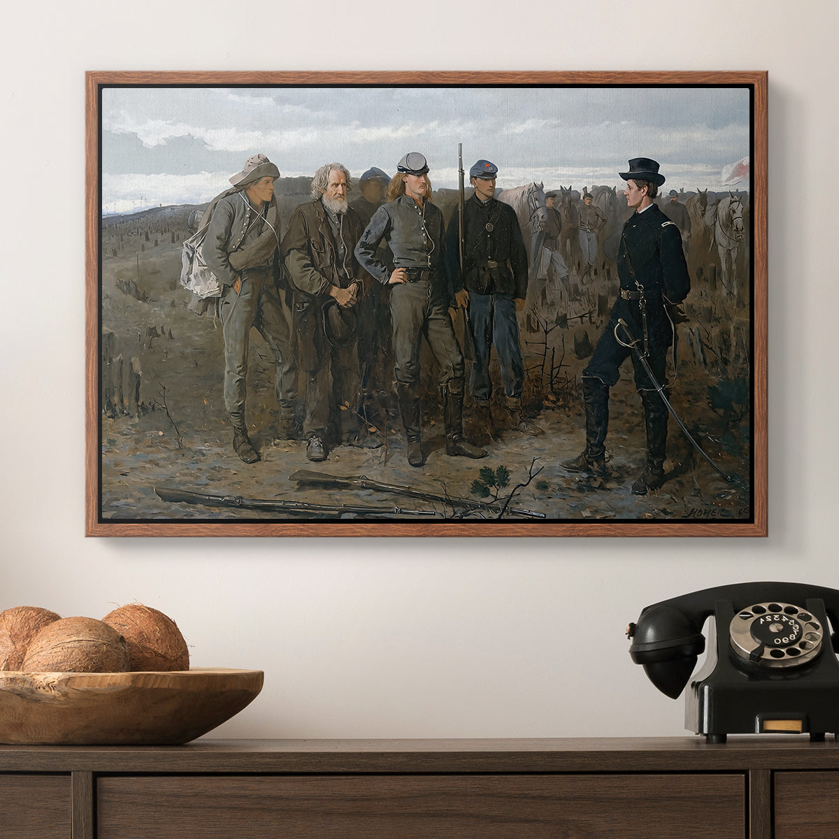 Prisoners from the Front, 1866 - Floater Framed Canvas Print