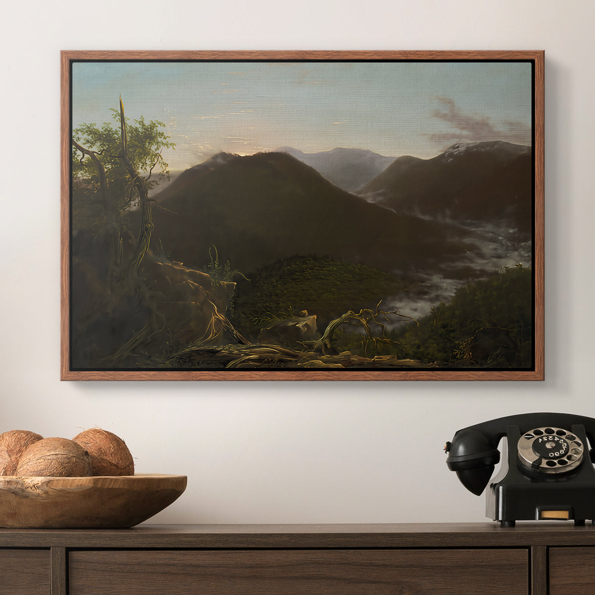Sunrise in the Catskill Mountains, 1826 - Floater Framed Canvas Print