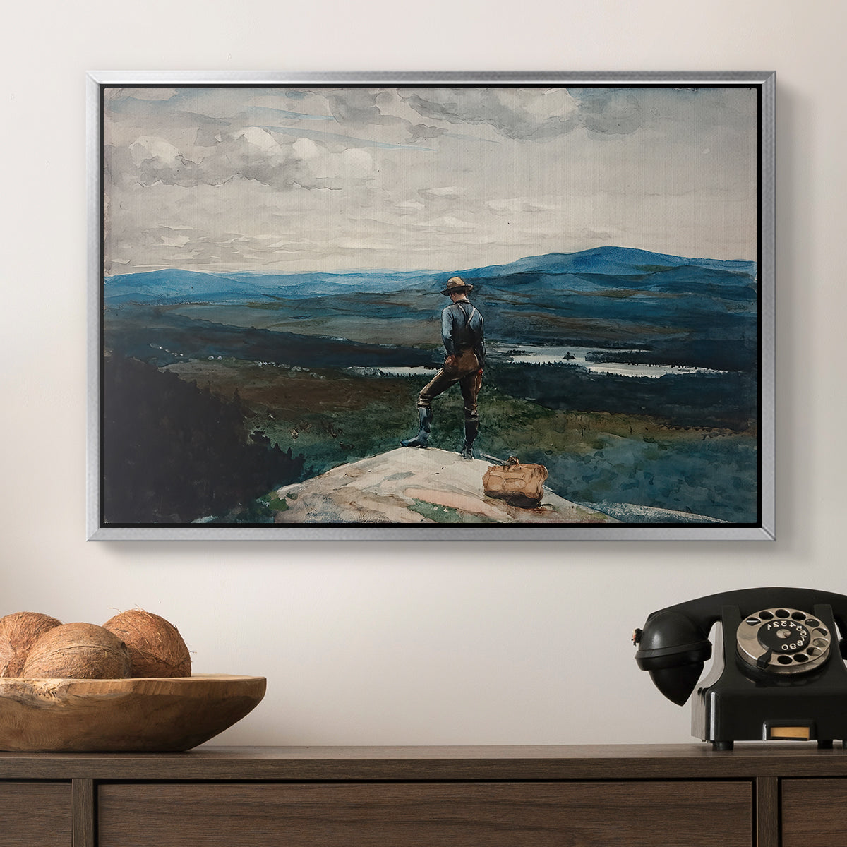 The Ranger, Adirondacks, 1882 - Floater Framed Canvas Print