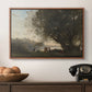 Dance Under the Trees at the Edge of the Lake, c. 1865-1870 - Floater Framed Canvas Print