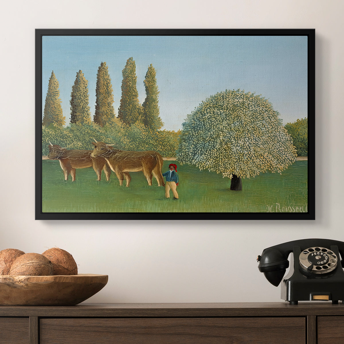 Meadlowland (The Pasture), 1910 - Floater Framed Canvas Print