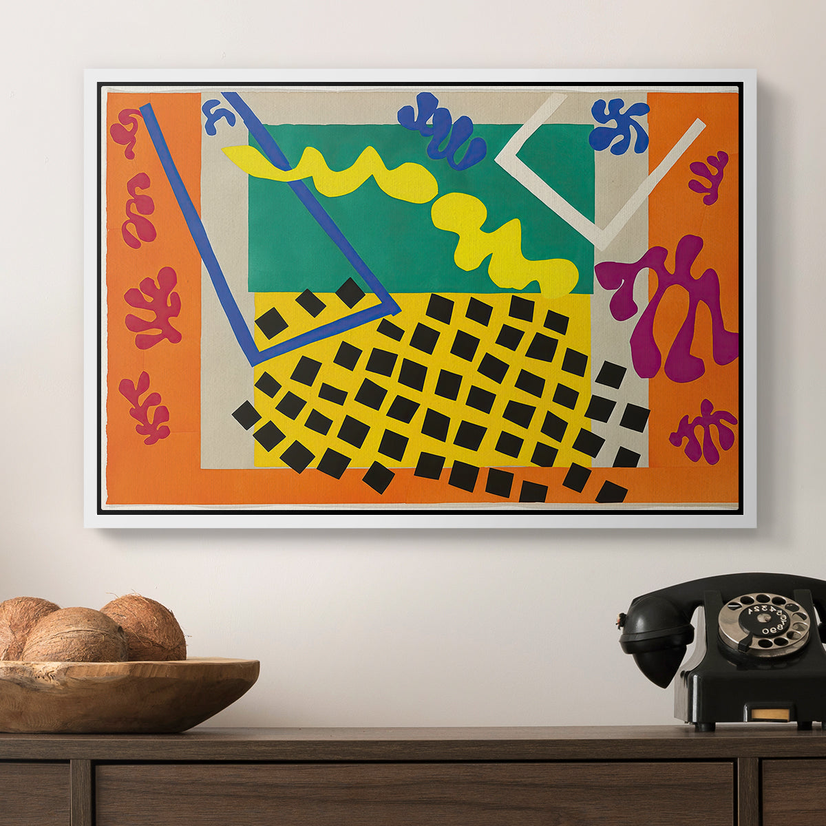 The Codomas (Les codomas), from Jazz, 1947 - Floater Framed Canvas Print