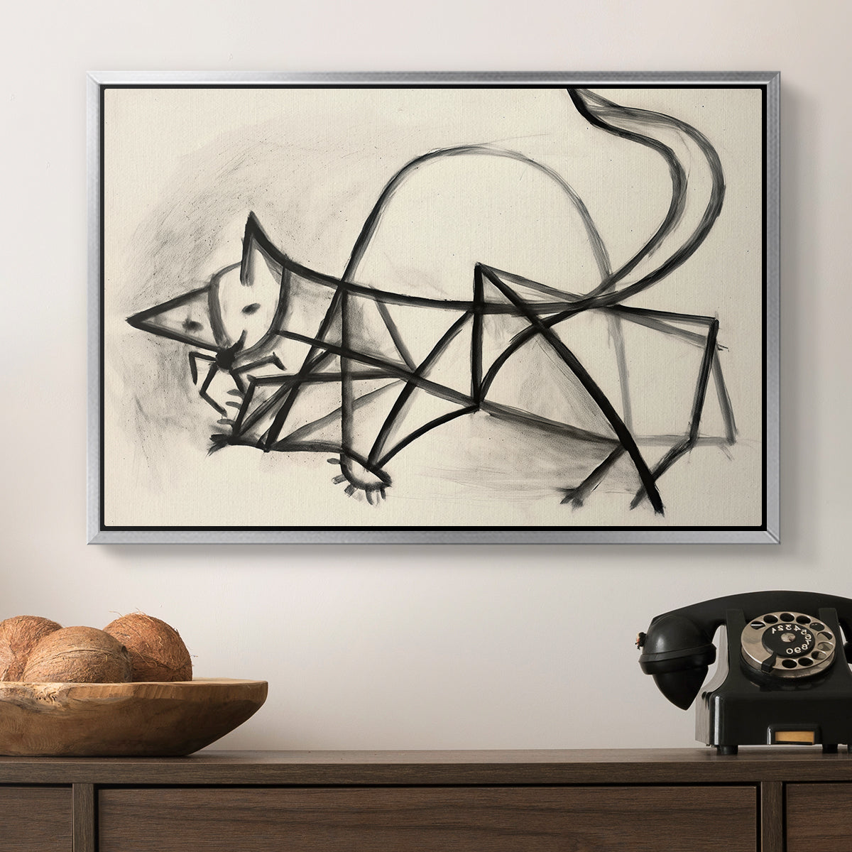 Study of a Cat (Étude de chat), 1946 - Floater Framed Canvas Print