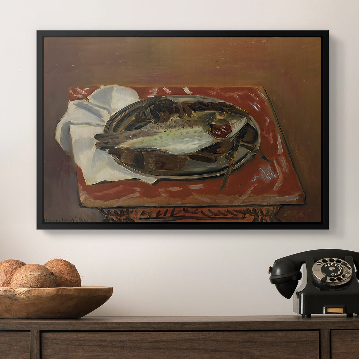 Still Life with Bream (Nature morte à la daurade), 1920 - Floater Framed Canvas Print