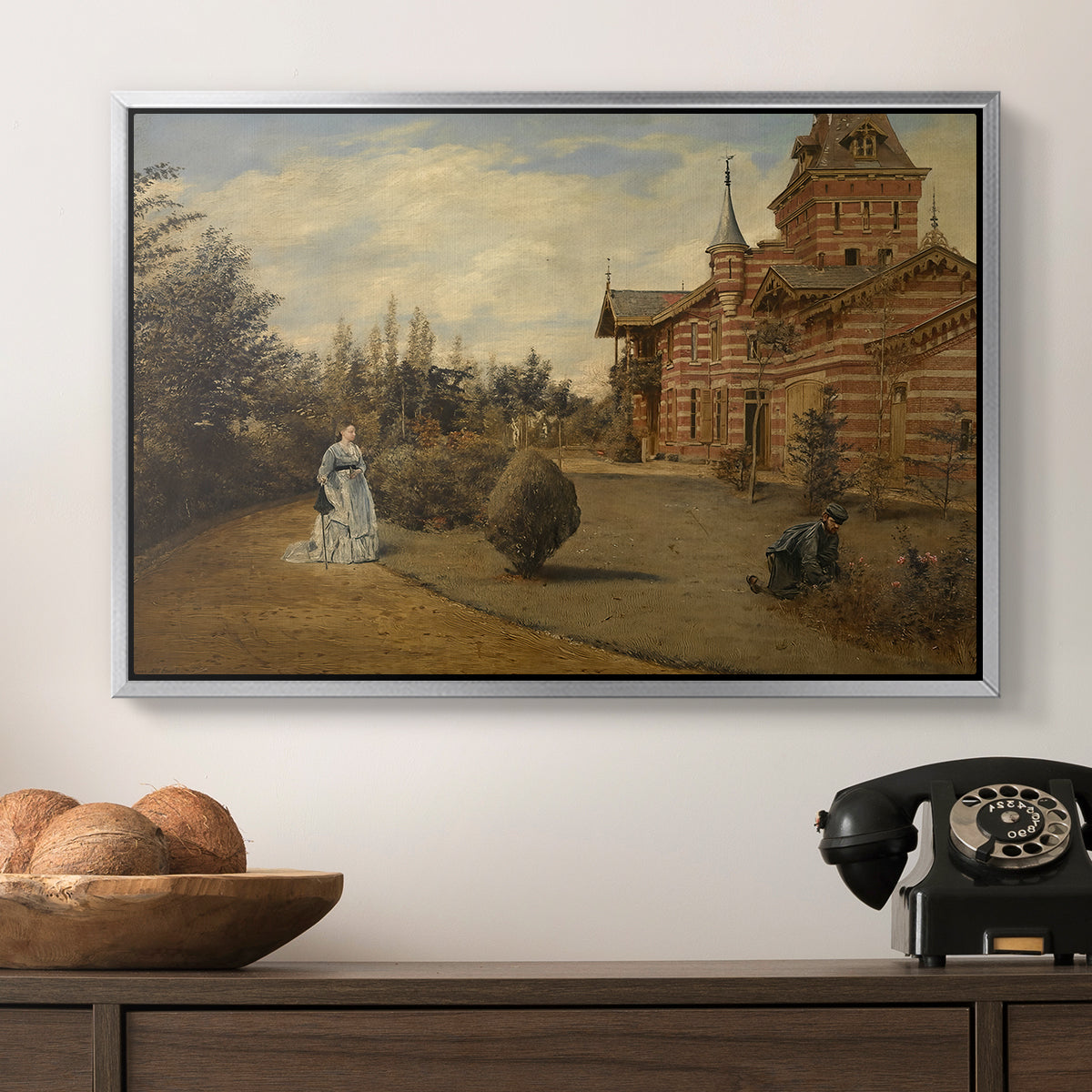 The Country House of Gustave Coûteaux, 1871 - Floater Framed Canvas Print