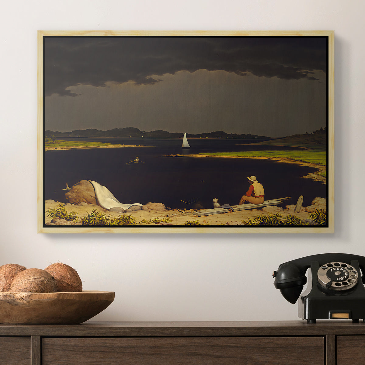 Approaching Thunder Storm, 1859 - Floater Framed Canvas Print
