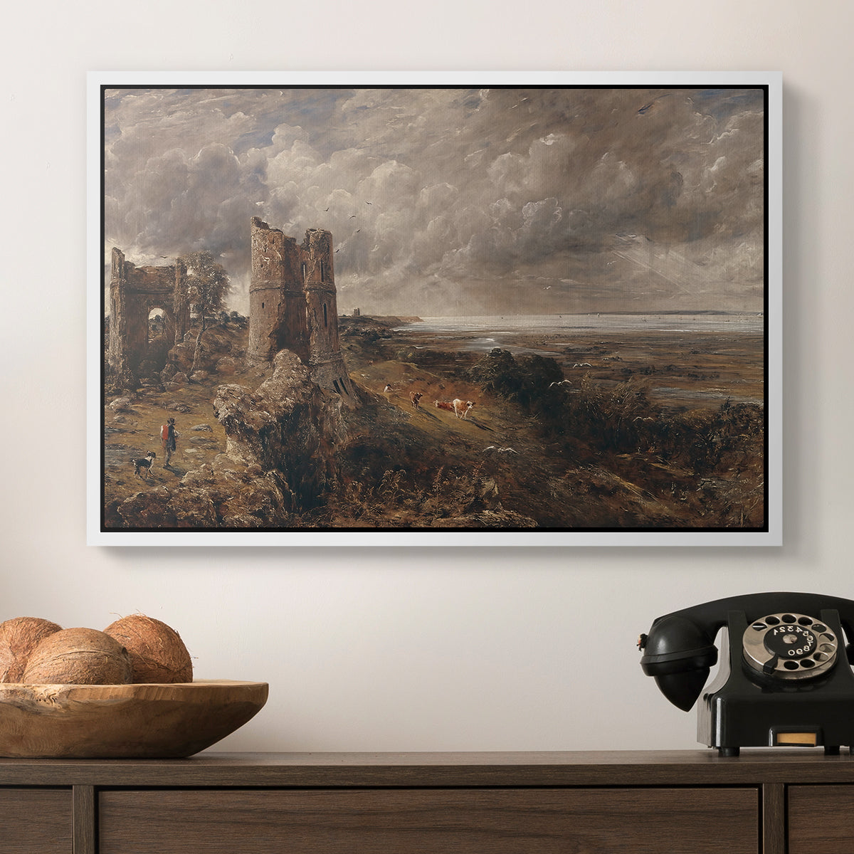 Hadleigh Castle, Mouth of Thames, c. 1829 - Floater Framed Canvas Print