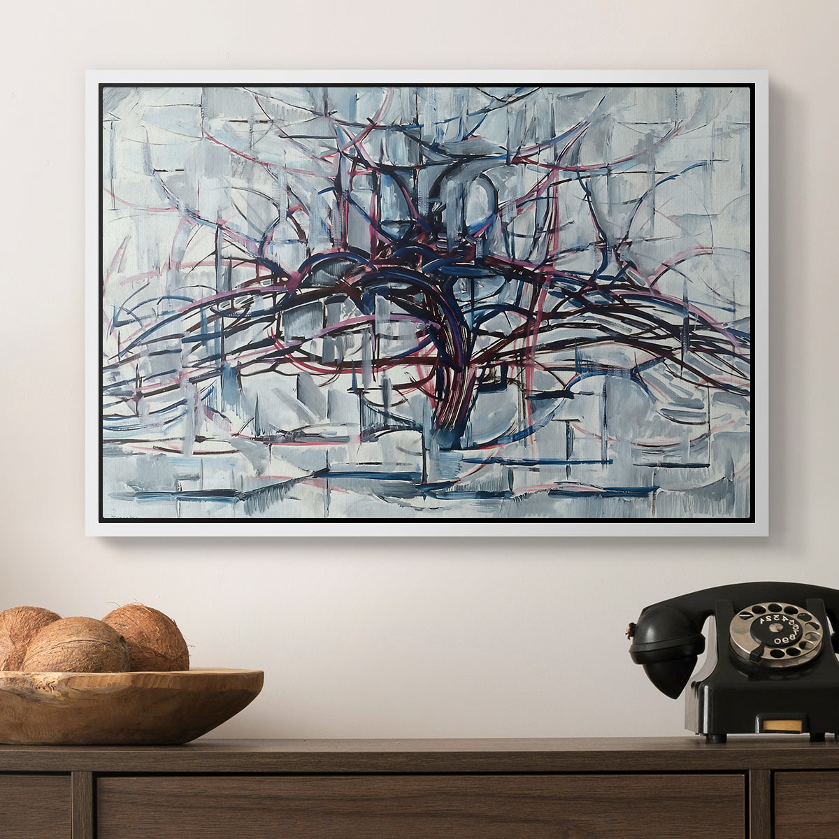 Horizontal Tree, 1912 - Floater Framed Canvas Print