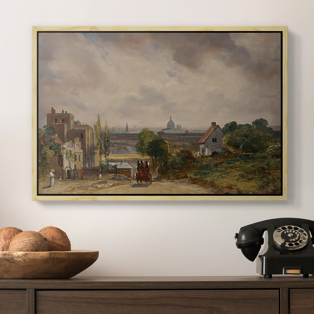 Sir Richard Steele's Cottage, Hampstead, c. 1832 - Floater Framed Canvas Print