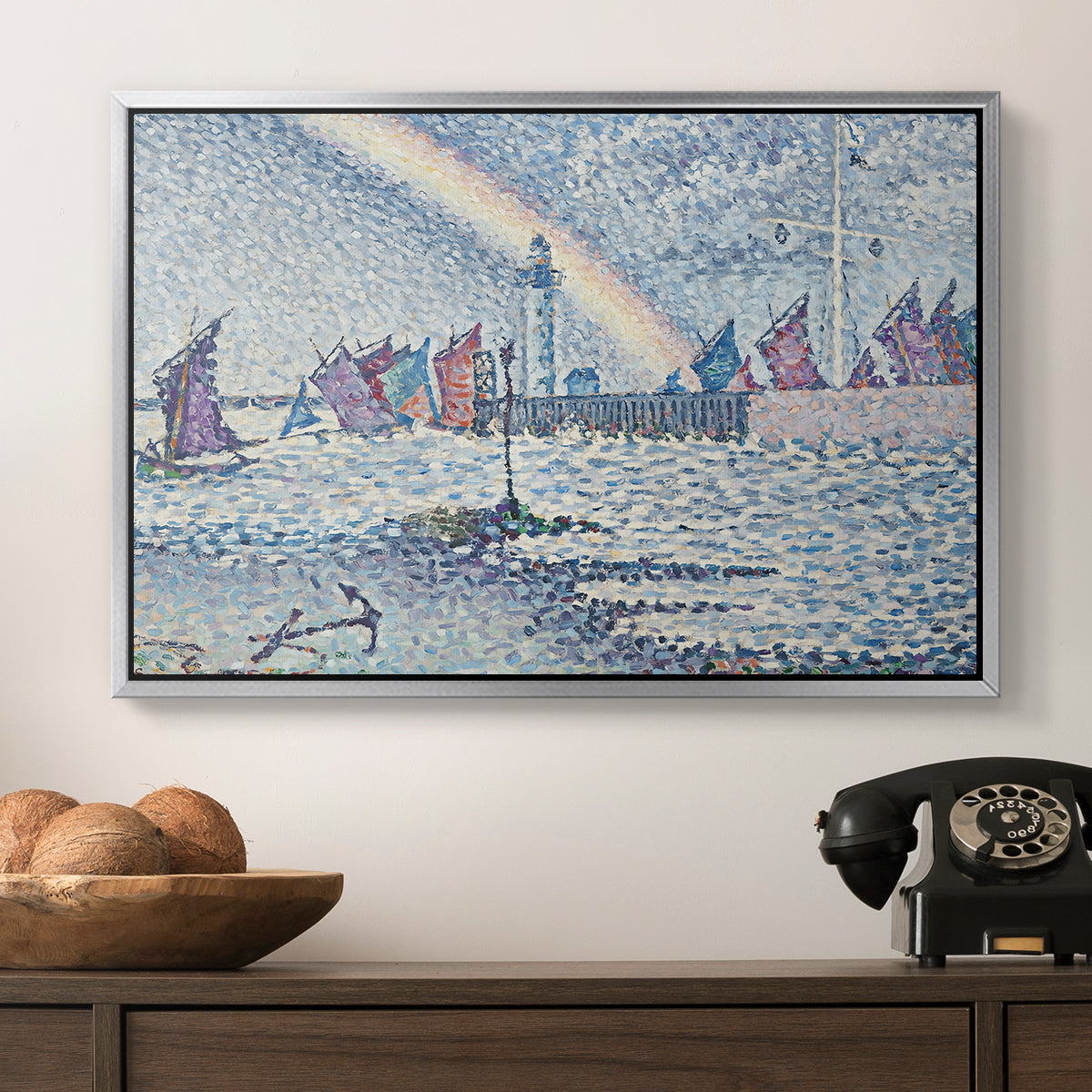 Entrance to the Port of Honfleur, 1899 - Floater Framed Canvas Print