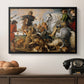 The Wolf and Fox Hunt, c. 1616 - Floater Framed Canvas Print