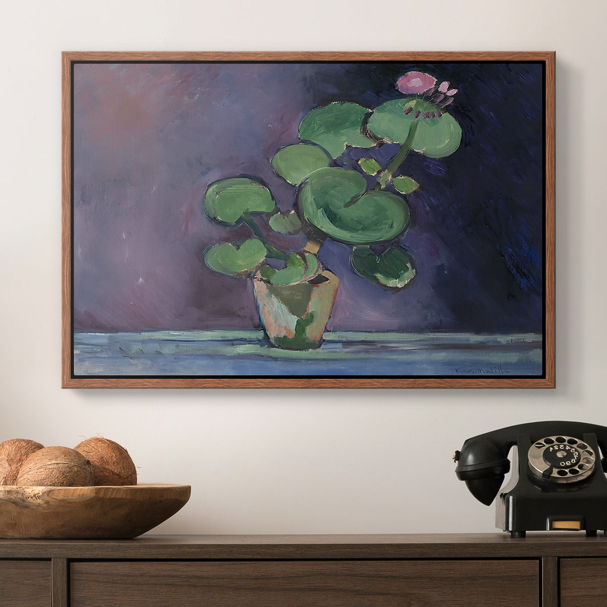 Geranium, 1909 - Floater Framed Canvas Print