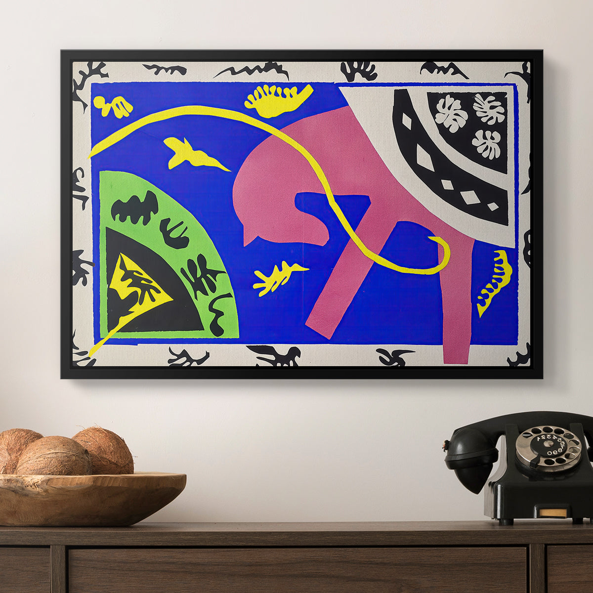 The Horse, the Rider and the Clown, from Jazz, 1947 - Floater Framed Canvas Print