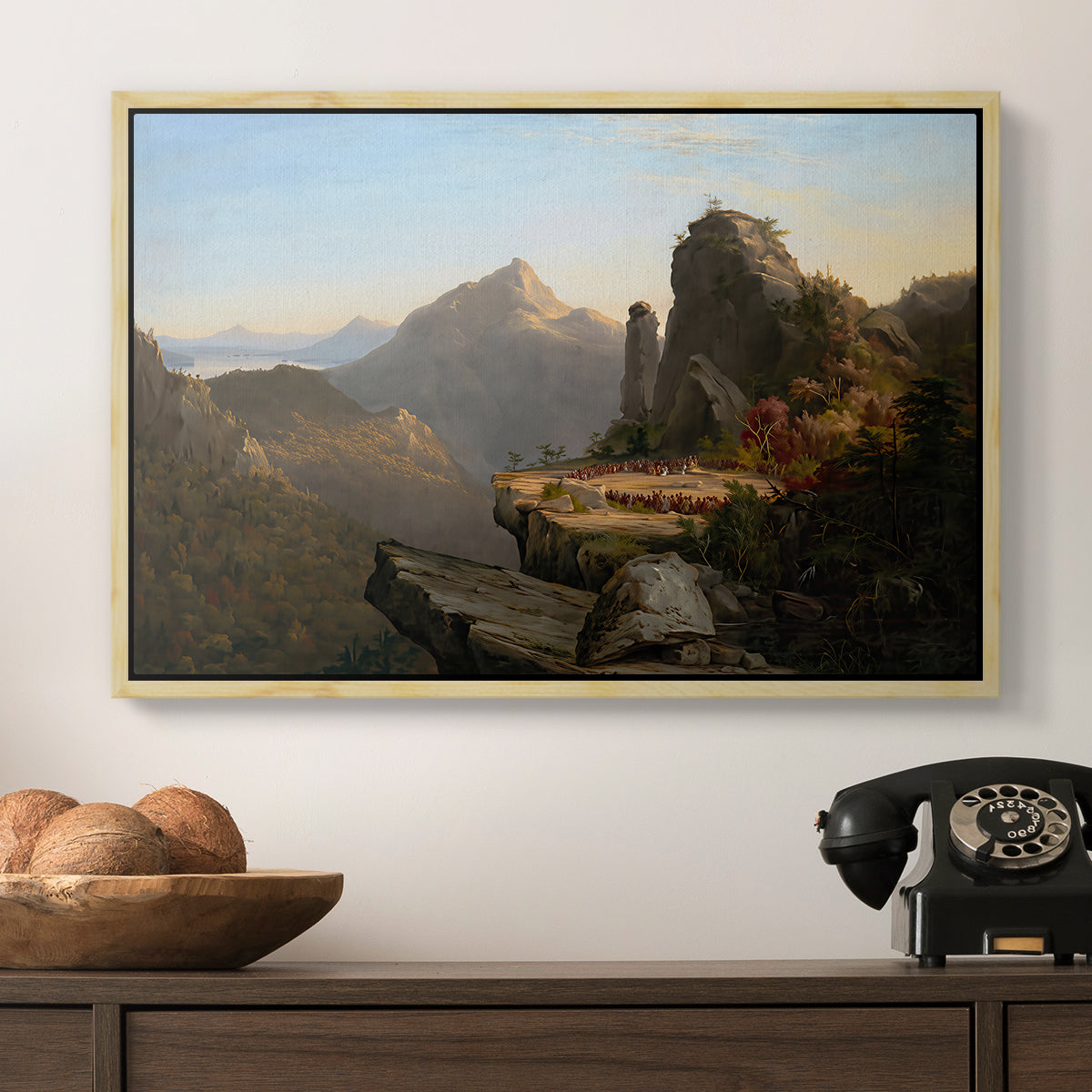 Scene from “The Last of the Mohicans”, 1827 - Floater Framed Canvas Print