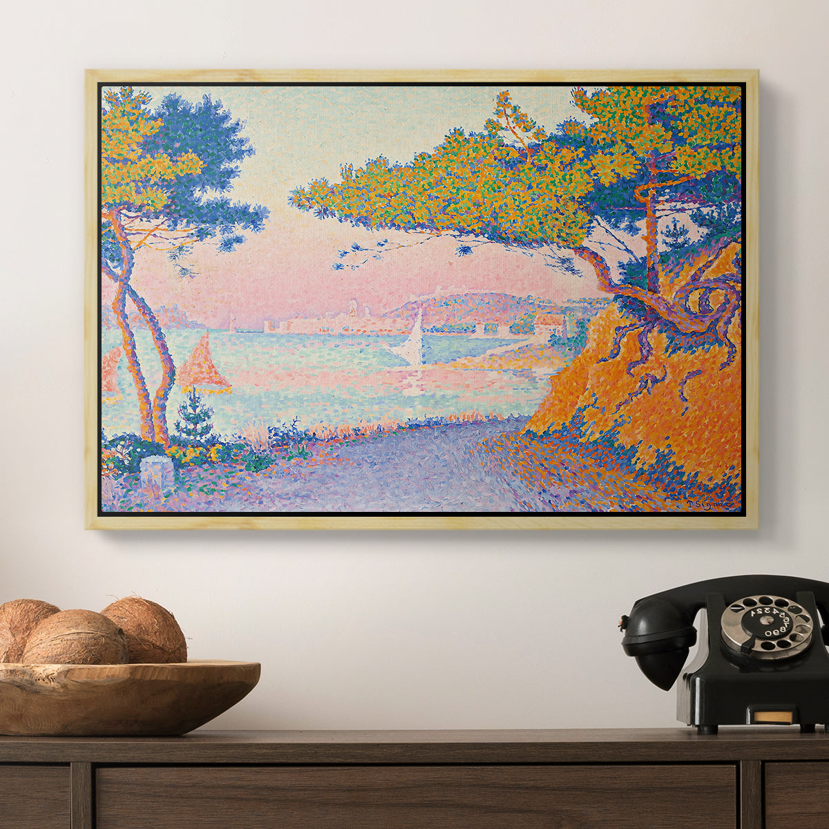 Golfe Juan, 1896 - Floater Framed Canvas Print