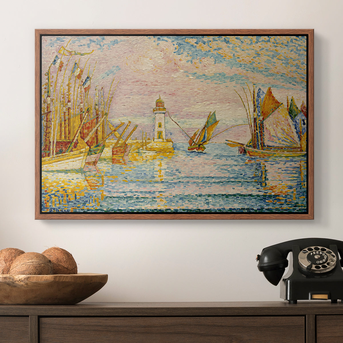 The Lighthouse at Groix, 1925 - Floater Framed Canvas Print