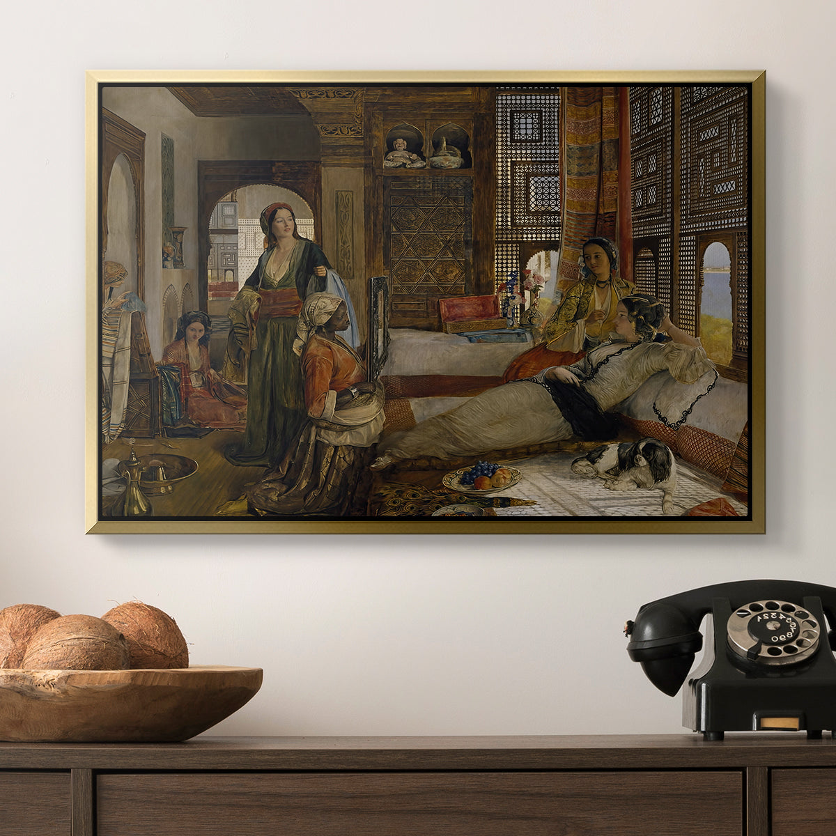 The Harem, 1876 - Floater Framed Canvas Print