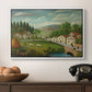 Pastoral Landscape with Stream, Fisherman and Strollers, 1875-1880 - Floater Framed Canvas Print