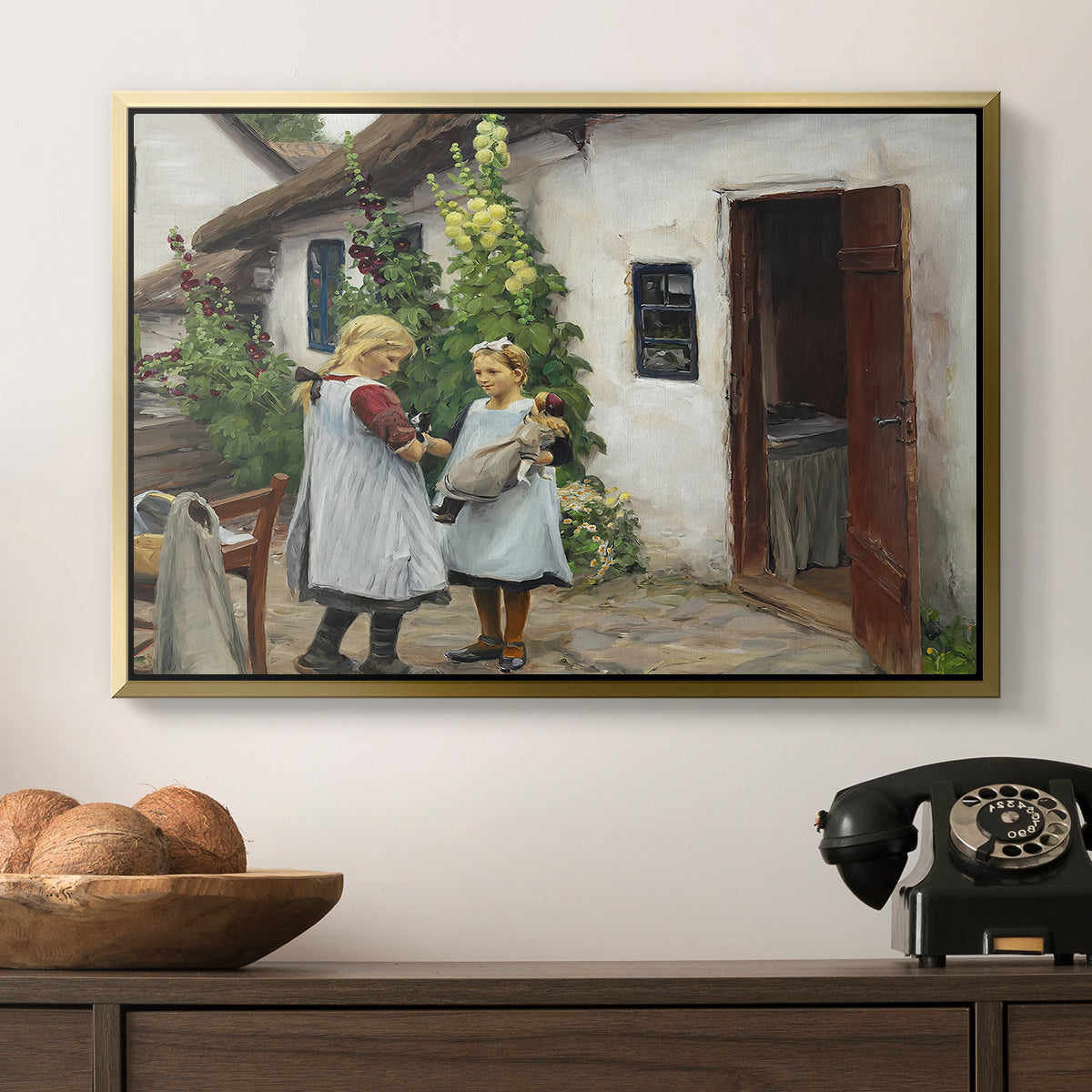 Have You Seen My Kitten?, 1914 - Floater Framed Canvas Print