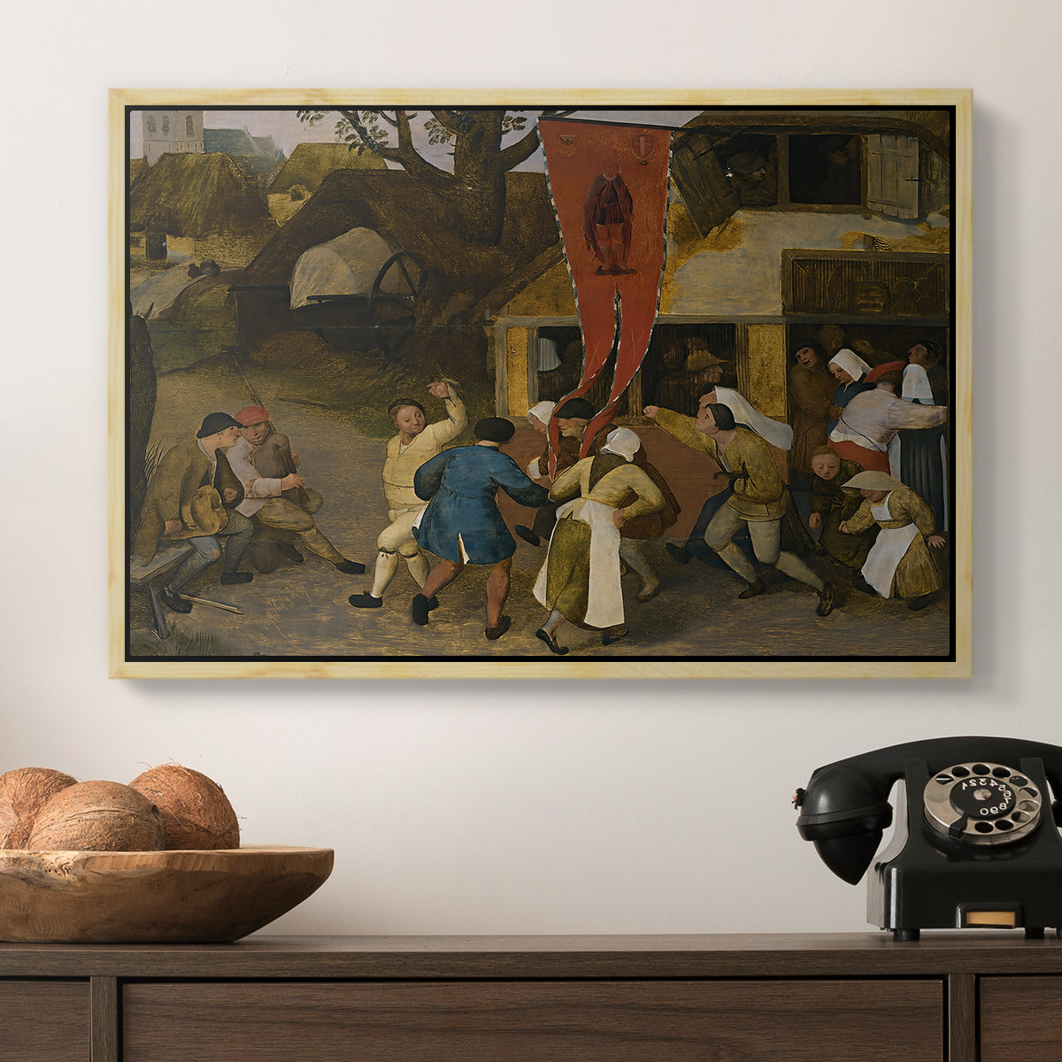 A Village Fair, c. 1567-1569 - Floater Framed Canvas Print