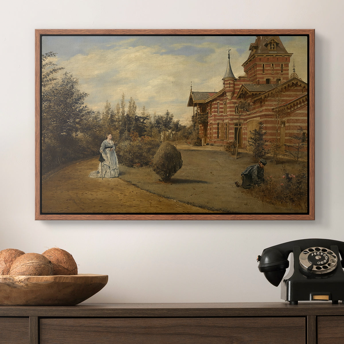 The Country House of Gustave Coûteaux, 1871 - Floater Framed Canvas Print