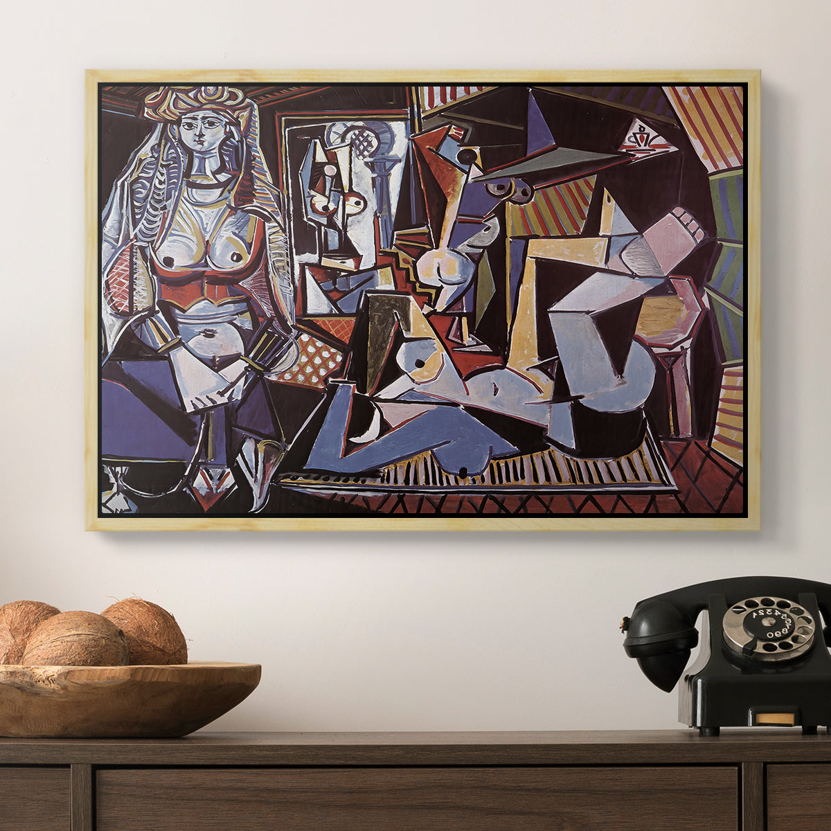 Women of Algiers (Version O), 1955 - Floater Framed Canvas Print