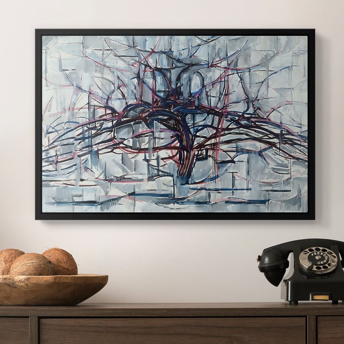 Horizontal Tree, 1912 - Floater Framed Canvas Print