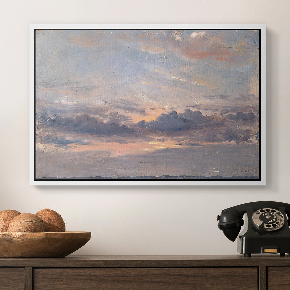 A Cloud Study, Sunset, c. 1821-1822 - Floater Framed Canvas Print
