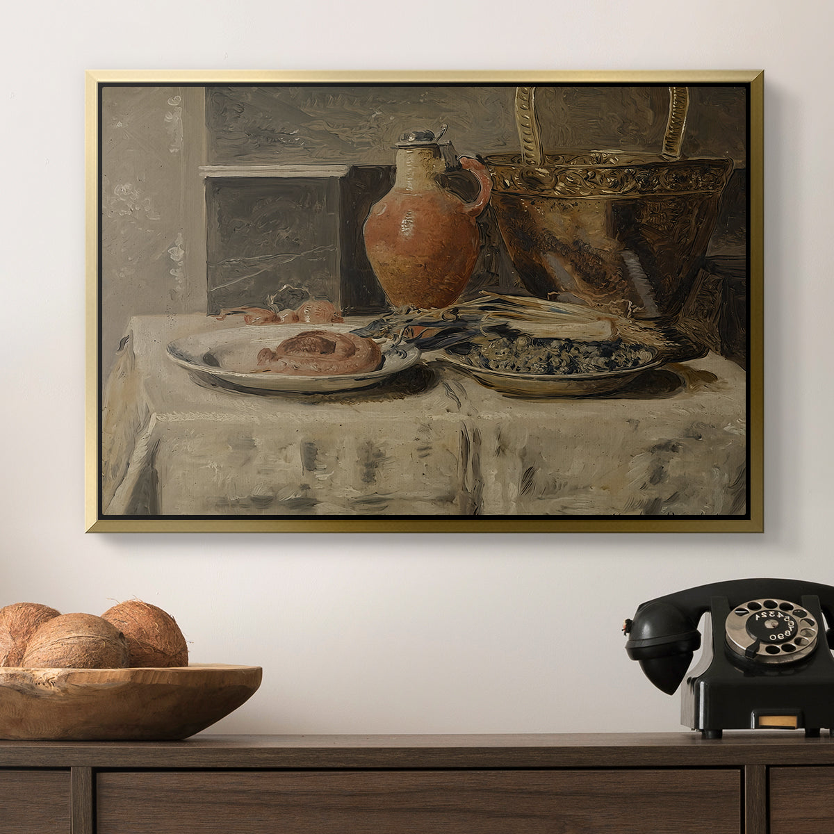 Still Life with Jar, c. 1881-1885 - Floater Framed Canvas Print