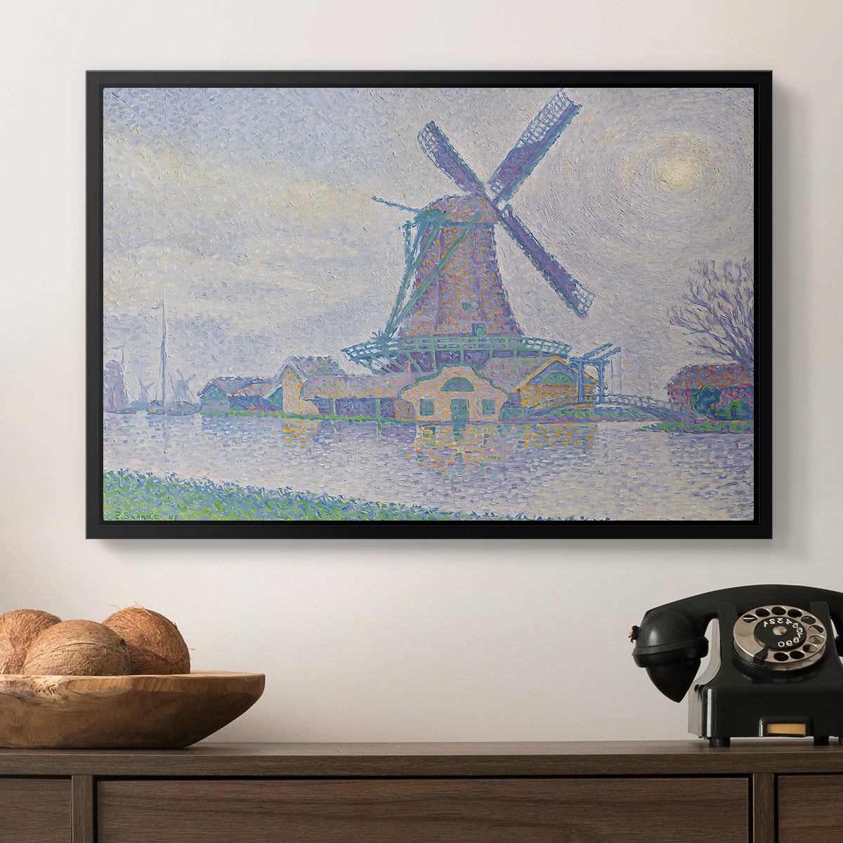 Mill of Edam (Moulin d'Edam), 1896 - Floater Framed Canvas Print