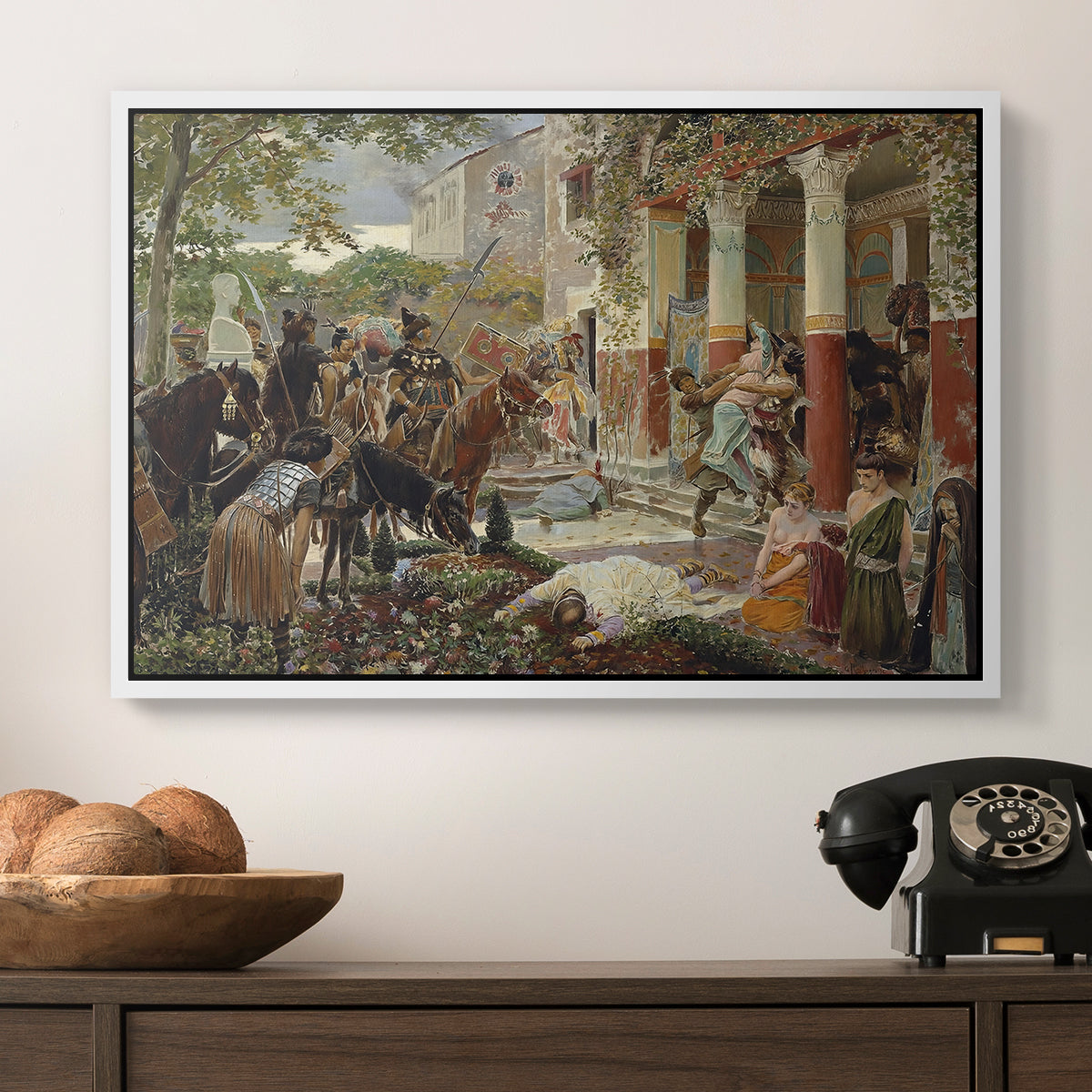 Onslaught of the Tartars, c. 1938 - Floater Framed Canvas Print