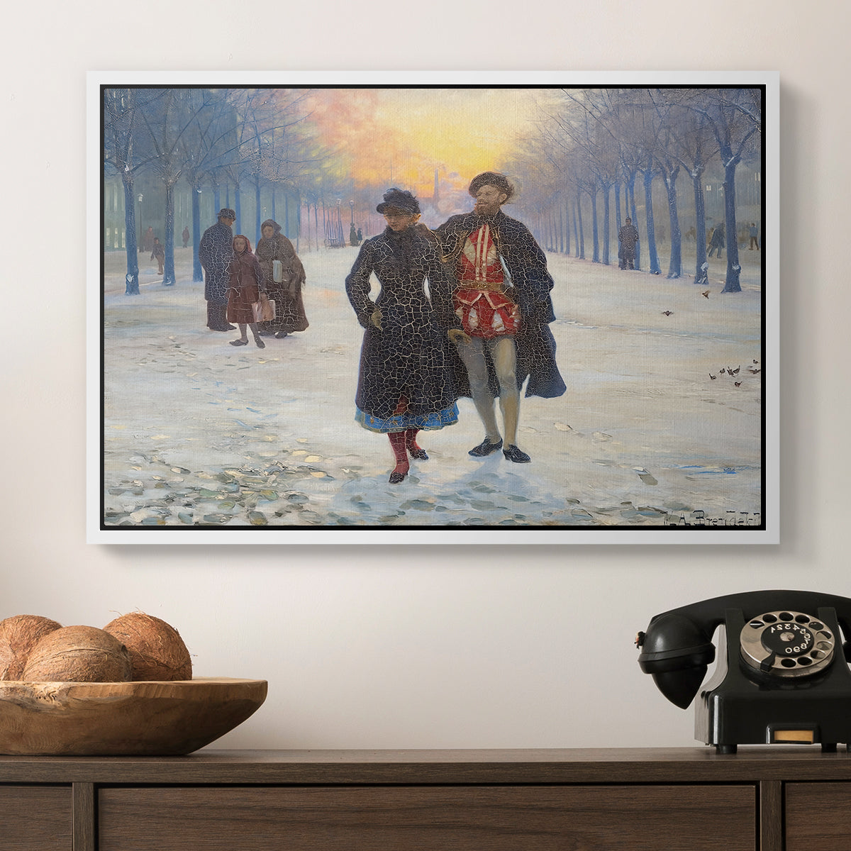 Morning after the Carnival, 1884 - Floater Framed Canvas Print