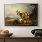 A Goat with Two Kids - Floater Framed Canvas Print