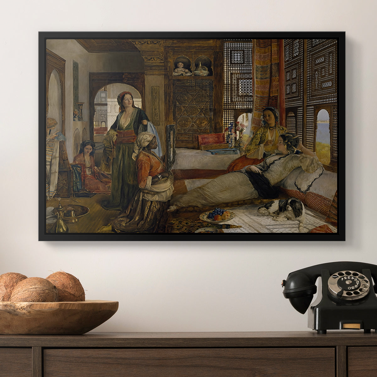 The Harem, 1876 - Floater Framed Canvas Print