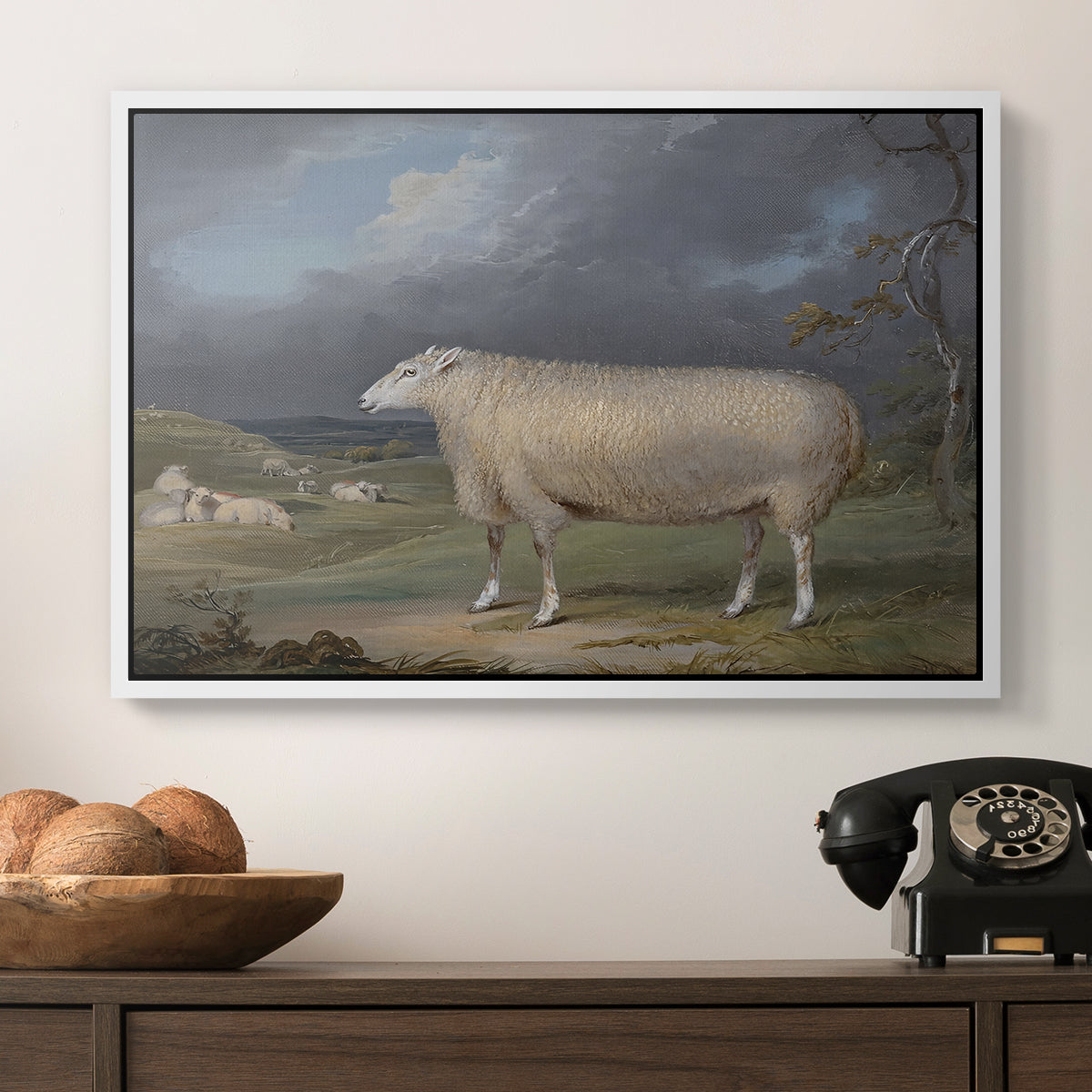 A Border Leicester Ewe, c. 1795-1800 - Floater Framed Canvas Print